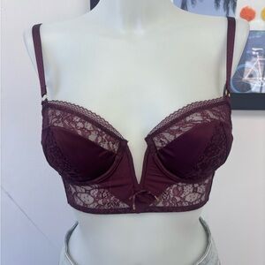 Victoria's Secret Burgundy Lace Bra
